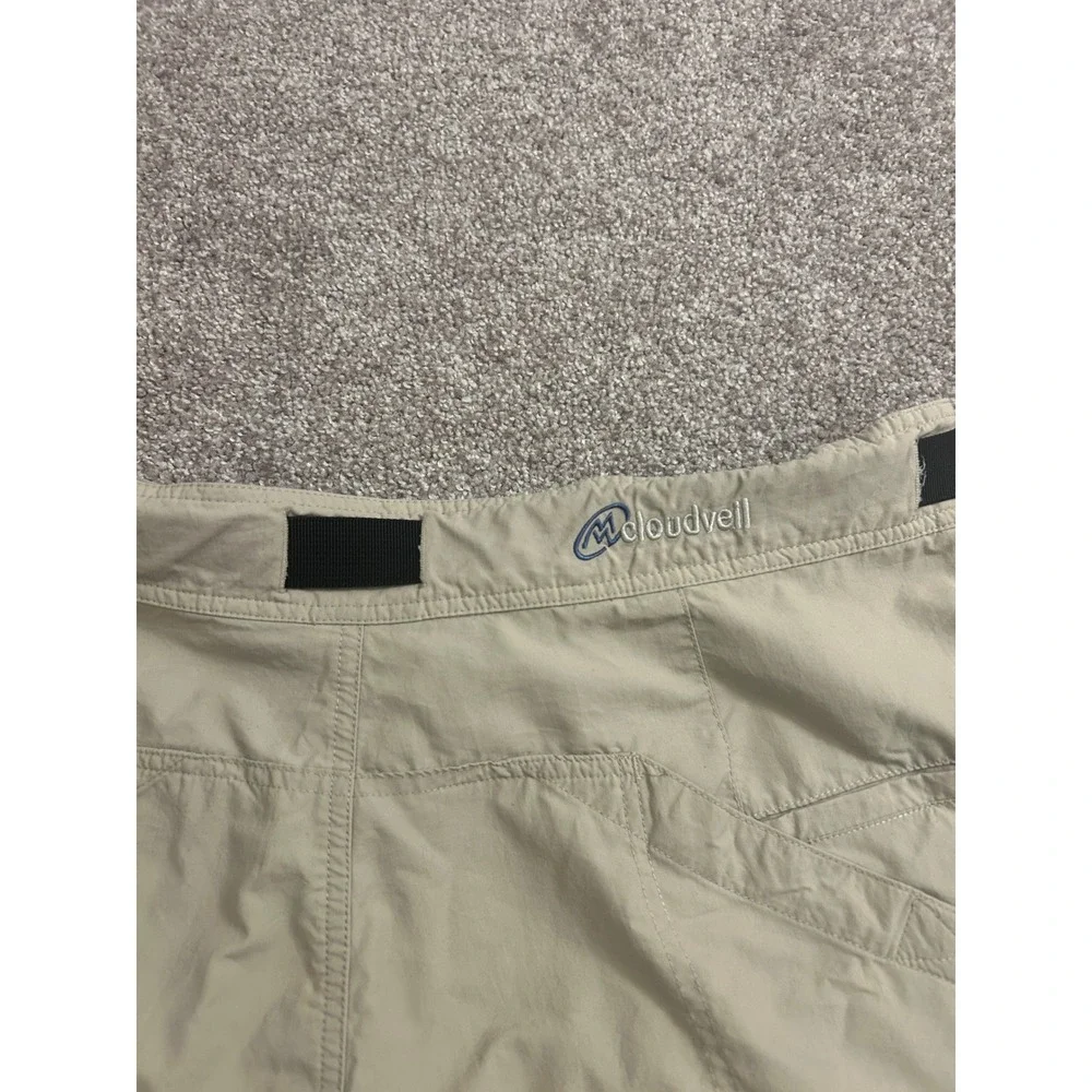 Cloudveil Hiking Shorts Mens 38 Tan Excellent Supplex Nylon Belted Cargo Trail